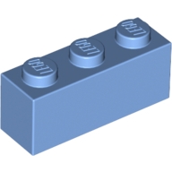 Lego kostka (kostička) 1x3, středně modrá (3622102, 6000881, 6014087)